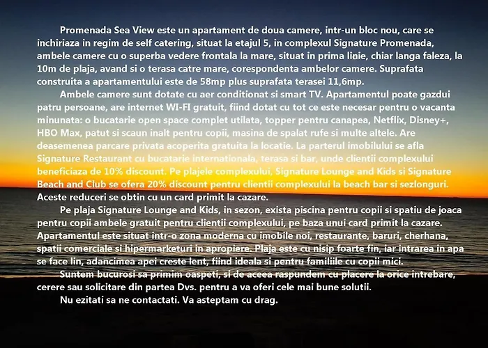 Апартаменты Promenada Sea View With Private Parking Нэводари